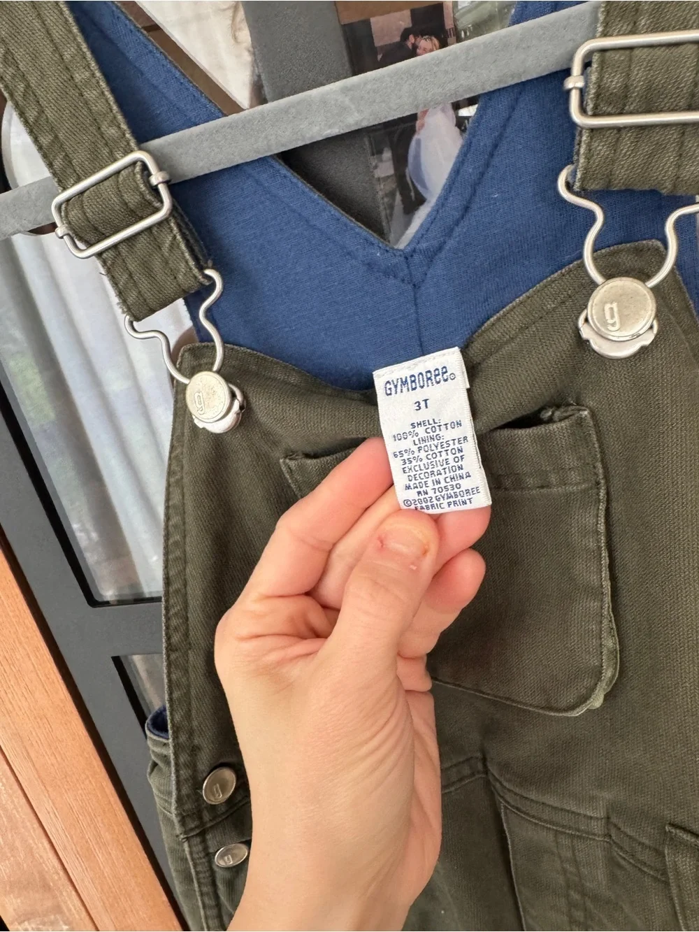 Vintage 2002 Gymboree overalls olive green toddler boy jumpsuit cargo y2k denim
